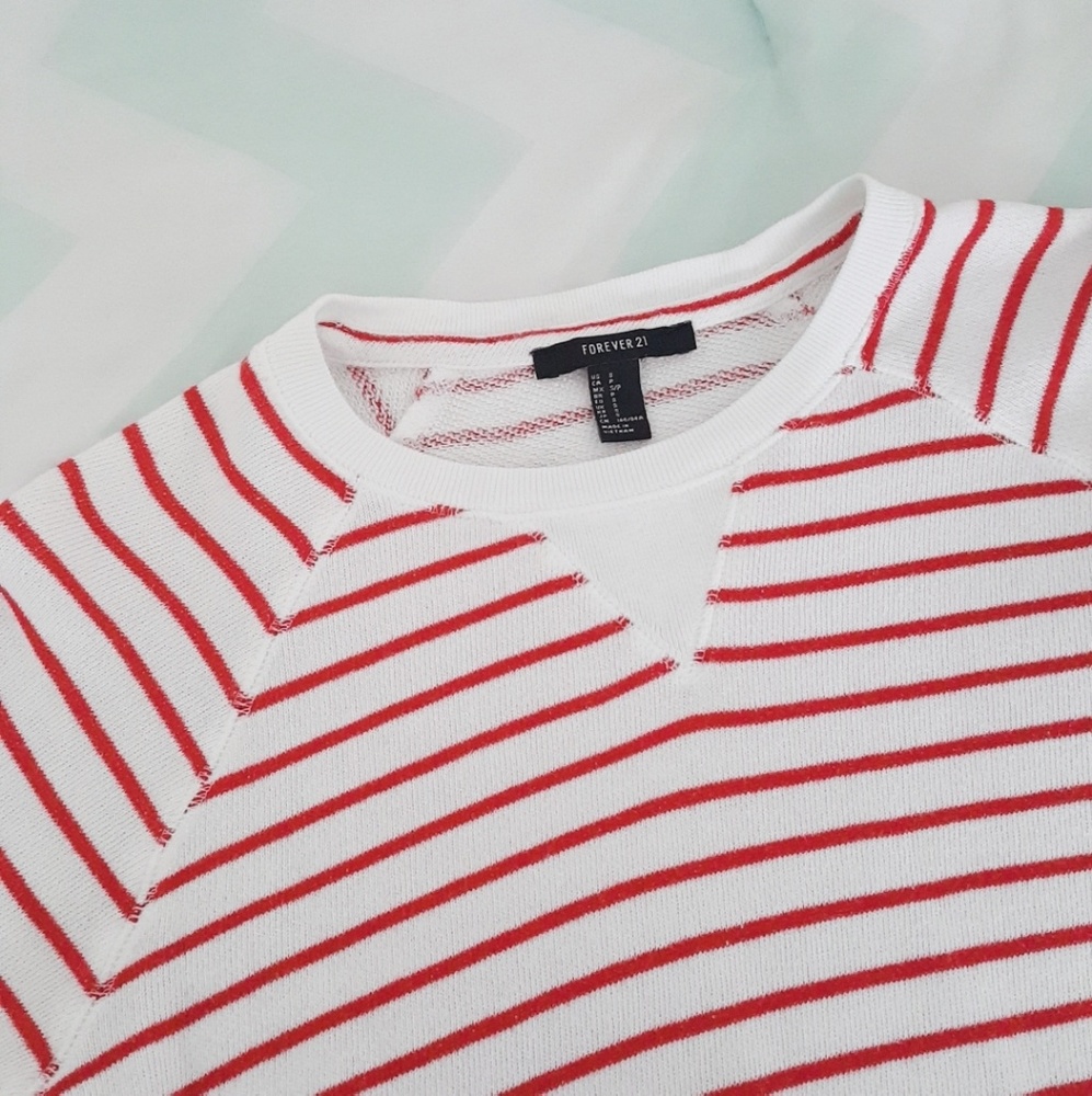 Red and White Striped Long Sleeve